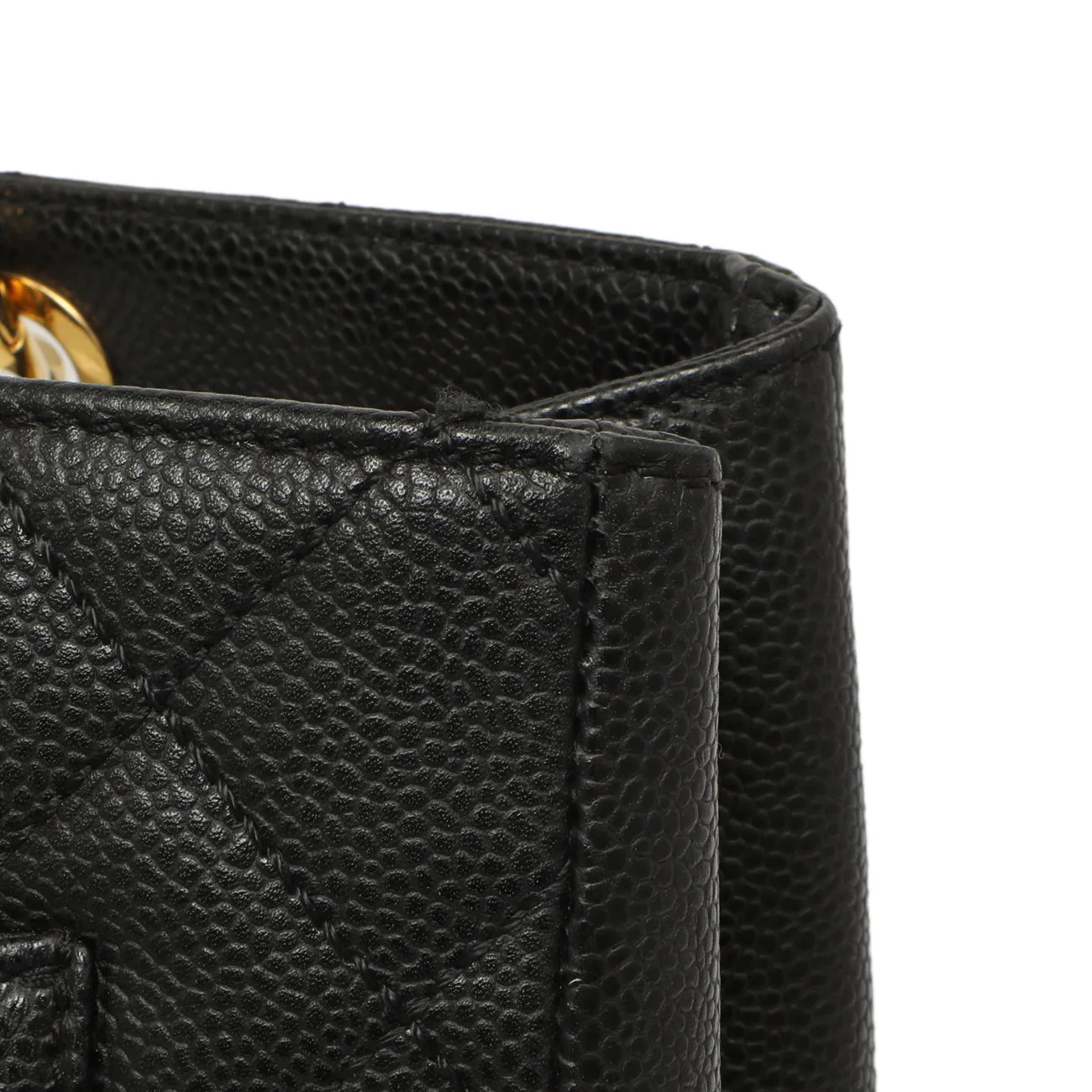 Chanel Black Quilted Caviar Grand Shopping Tote GST