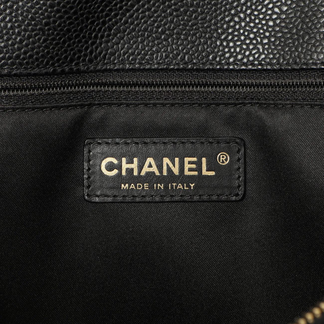 Chanel Black Quilted Caviar Grand Shopping Tote GST