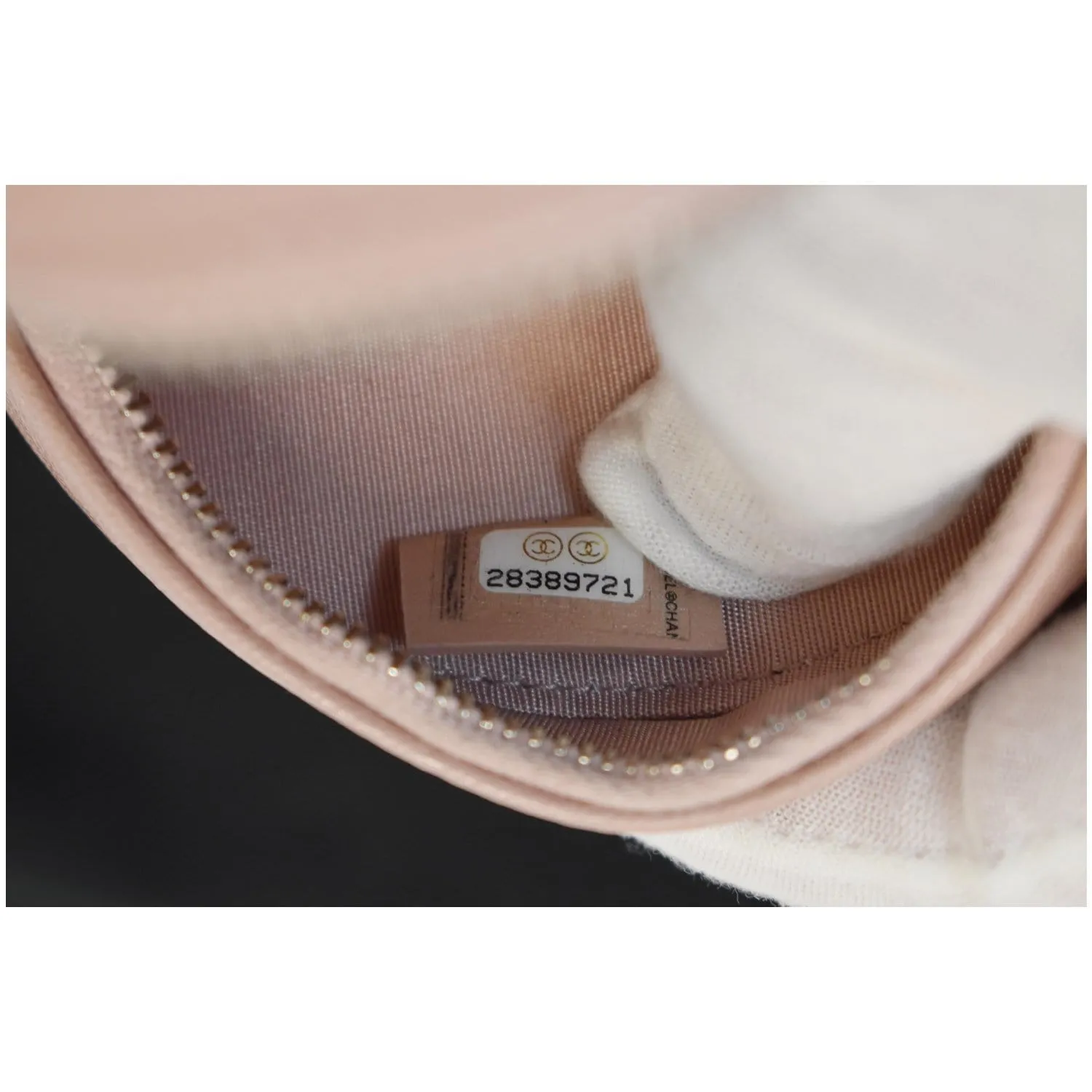 CHANEL Camellia Round Leather Crossbody Bag Light Pink