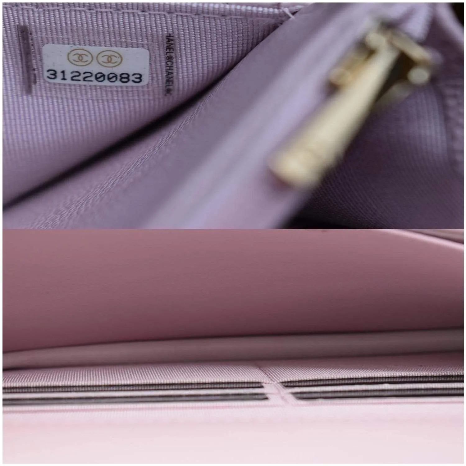 CHANEL CC WOC Caviar Leather Wallet On Chain Shoulder Bag Light Pink
