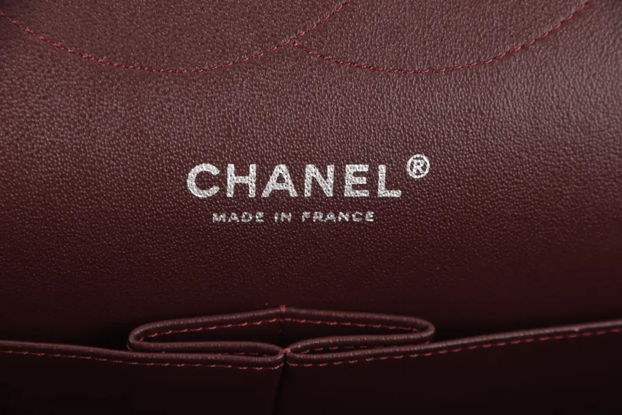 CHANEL CLASSIC FLAP JUMBO (1524xxxx) BLACK CAVIAR SILVER HARDWARE WITH CARD AND DUST COVER