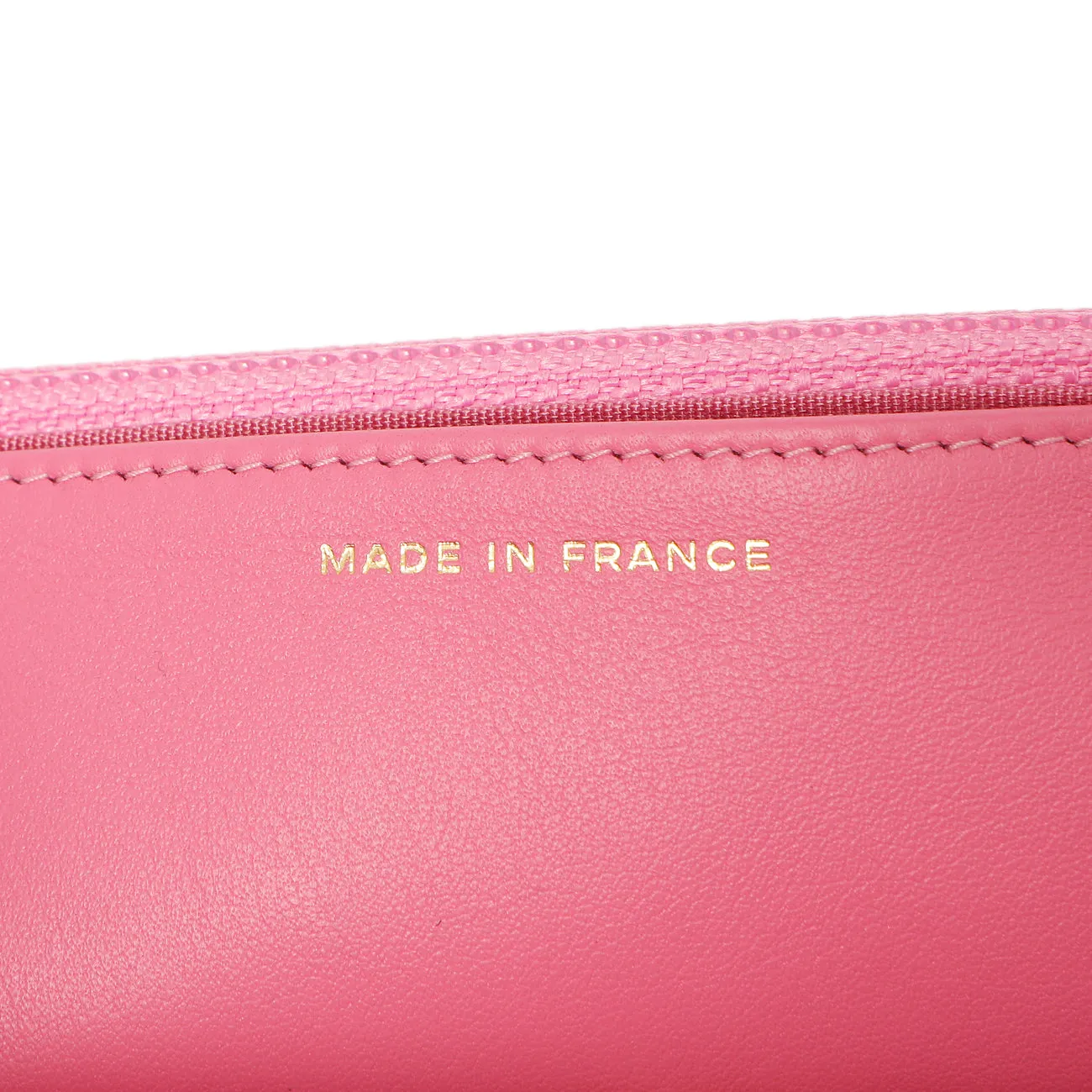 Chanel Pink Quilted Calfskin Boy Wallet on Chain