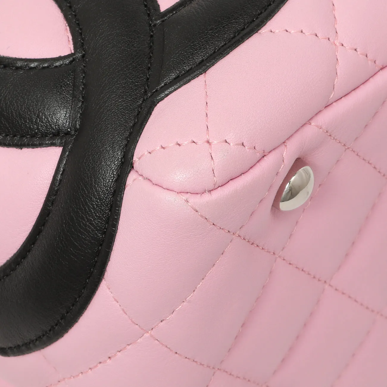 Chanel Pink Quilted Calfskin Large Cambon Bowler