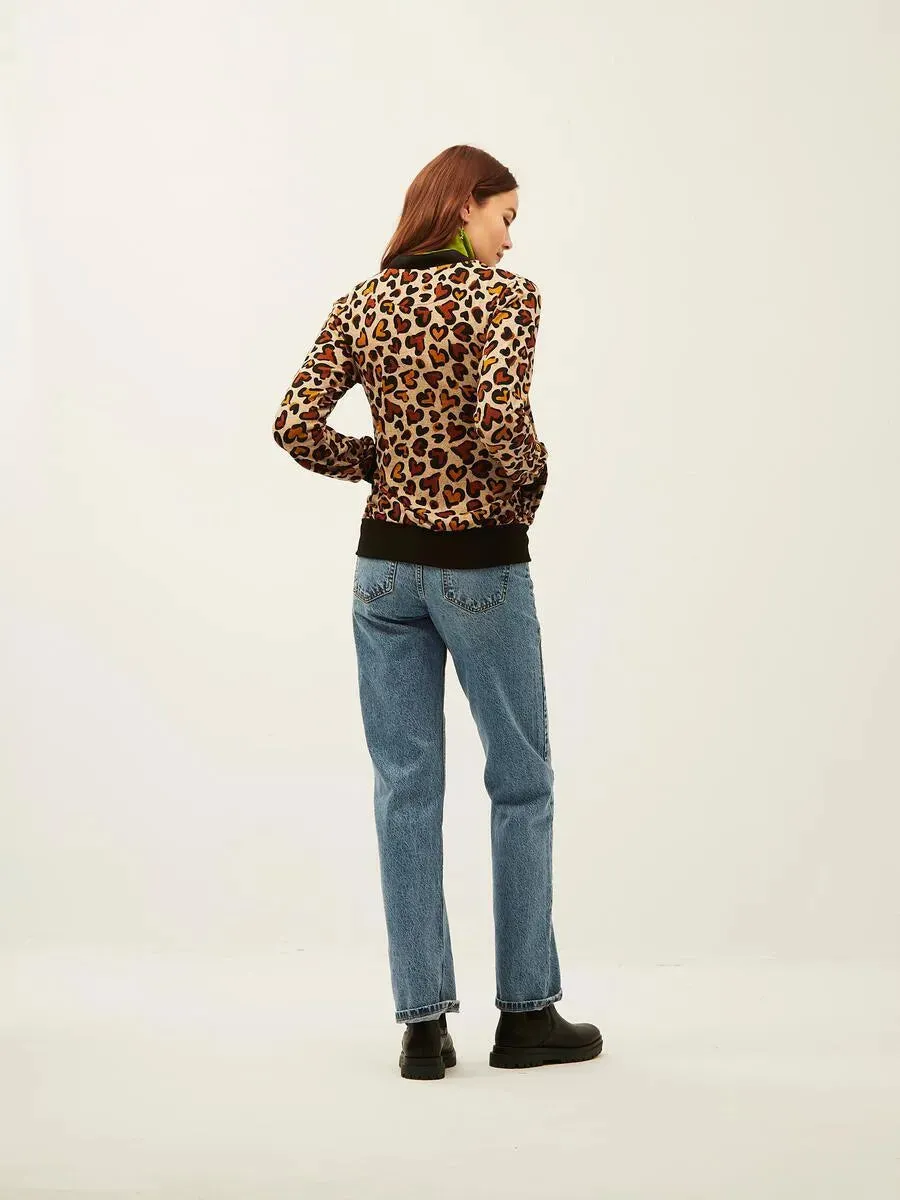 Chaqueta Xantik Off White Animal Print