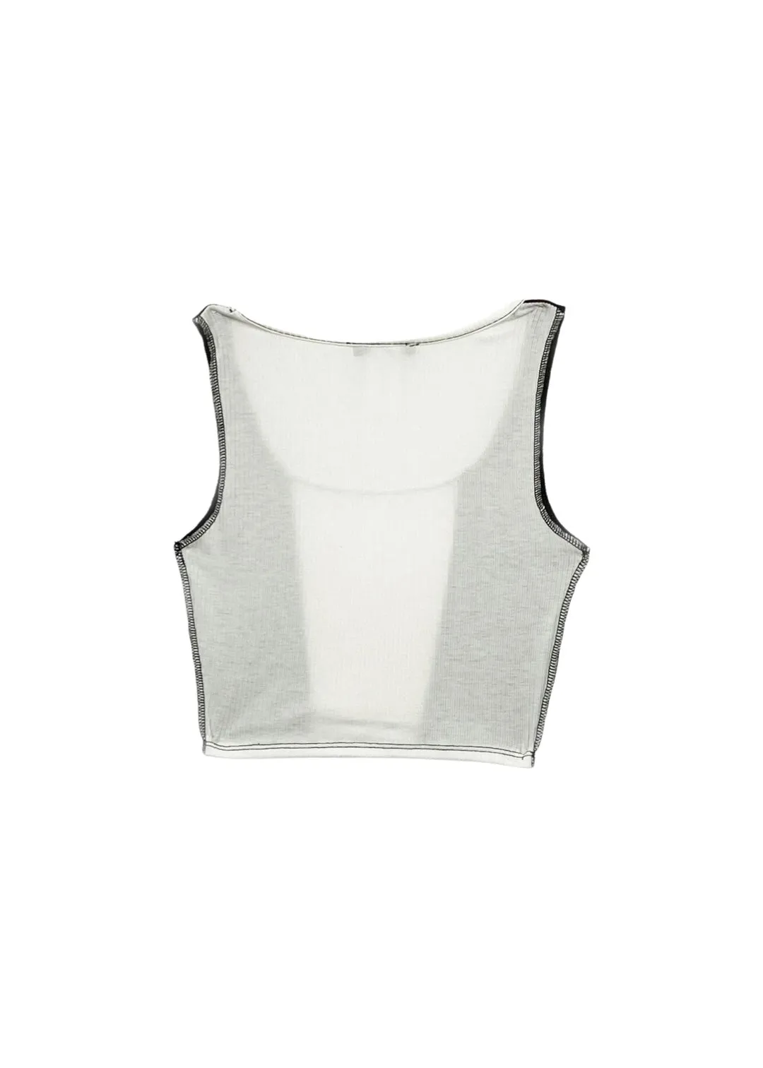 Charlotte Contrast Crop Top - Brown