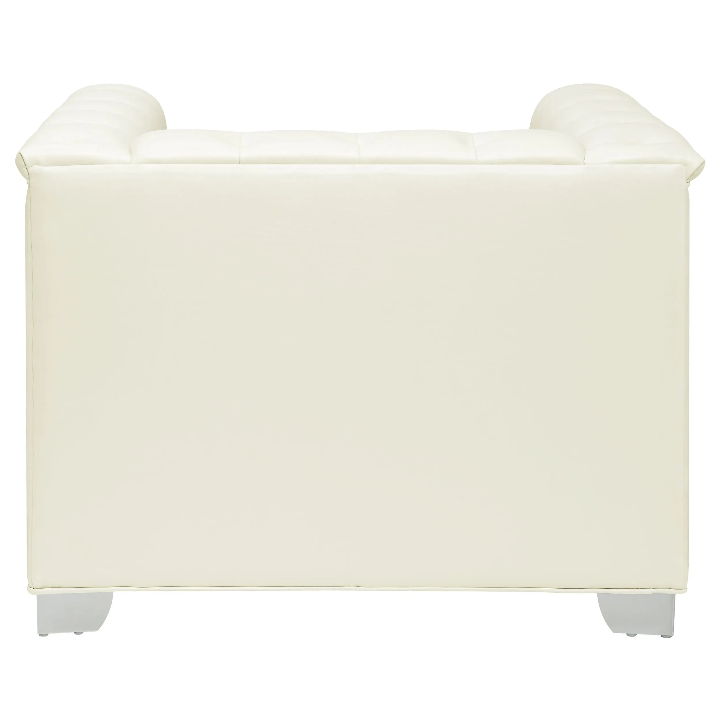 Chaviano 3-piece Upholstered Track Arm Sofa Set Pearl White