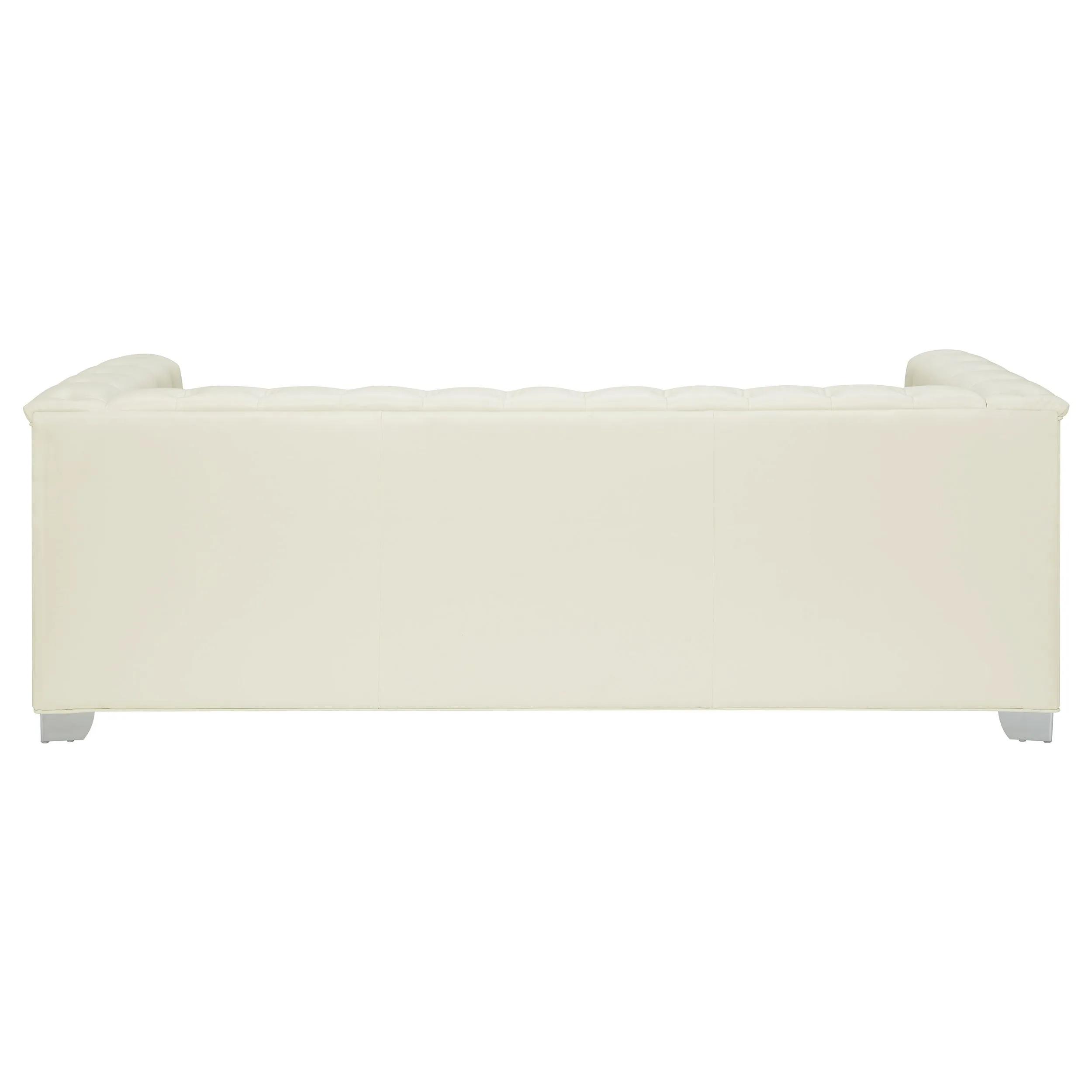 Chaviano 3-piece Upholstered Track Arm Sofa Set Pearl White