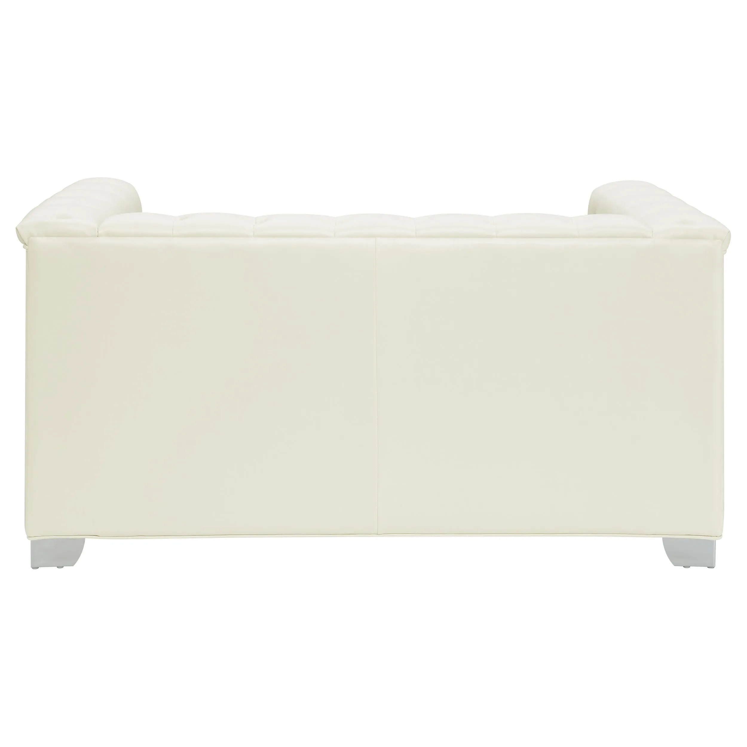 Chaviano 3-piece Upholstered Track Arm Sofa Set Pearl White