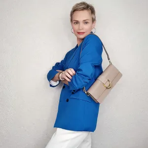 Chic Snap-Shut Leather Crossbody Bag Shoulder Bag for Women - One Size