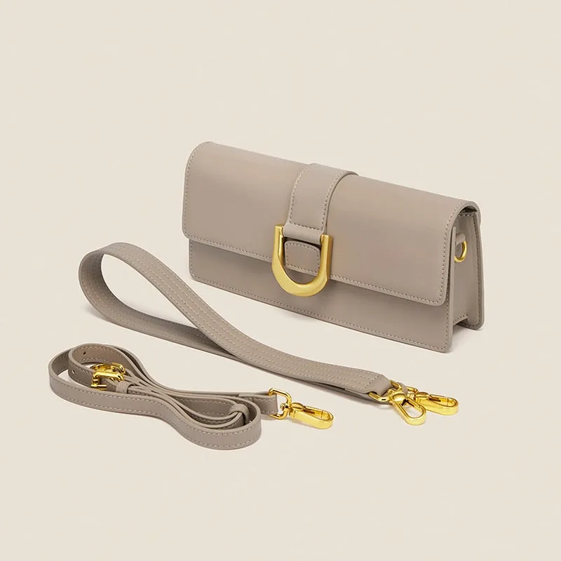 Chic Snap-Shut Leather Crossbody Bag Shoulder Bag for Women - One Size