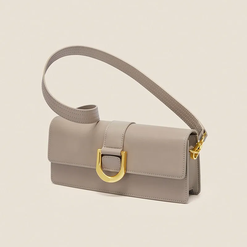 Chic Snap-Shut Leather Crossbody Bag Shoulder Bag for Women - One Size