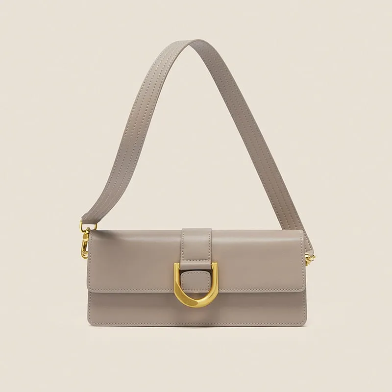 Chic Snap-Shut Leather Crossbody Bag Shoulder Bag for Women - One Size