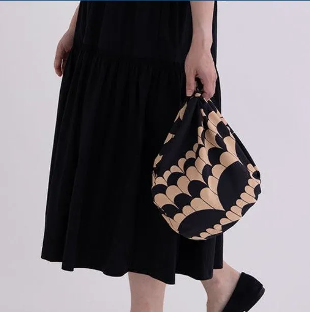 Cho Musubi -70 Aqua Drop Mina Perhonen [Comes in a special paper envelope] Sea Lace Black (Water-repellent) - 70 アクアドロップ ミナ ペルホネン【専用の紙封筒入】sea lace ブラック(撥水加工)　