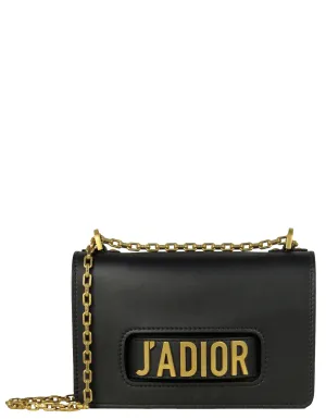 Christian Dior Black Leather J'Adior Chain Flap Bag