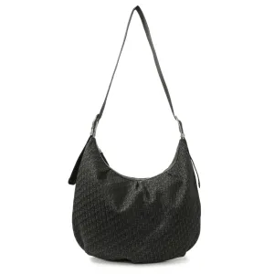 Christian Dior Black Monogram Buckle Hobo