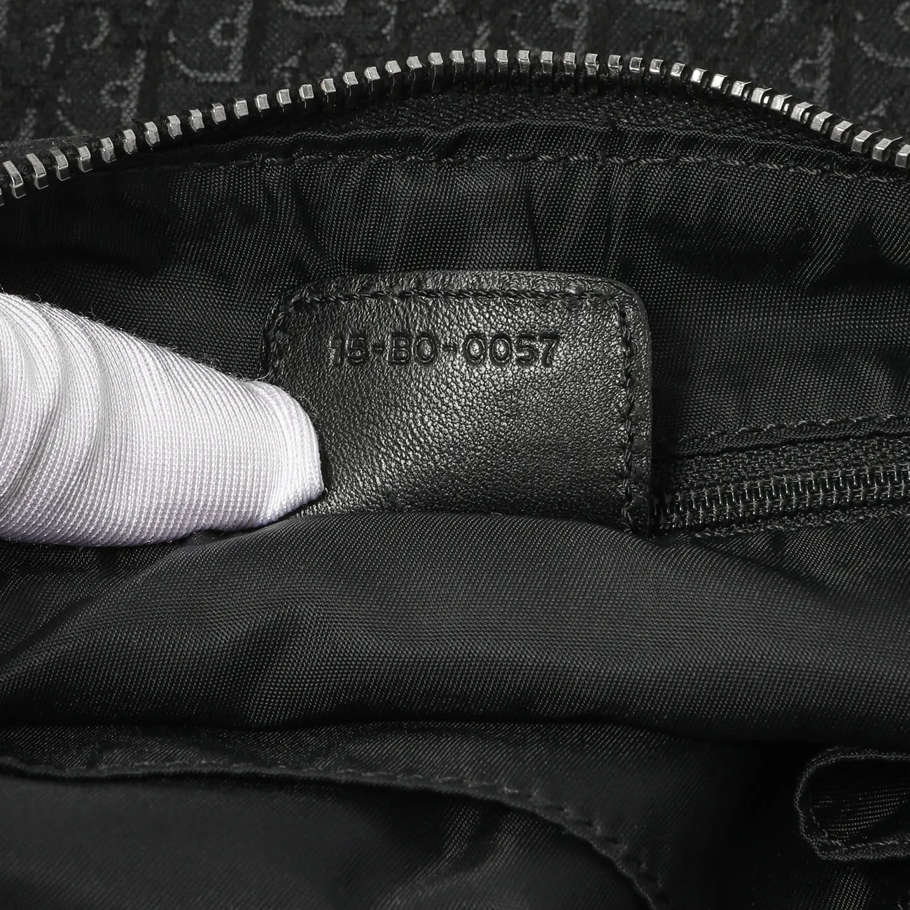 Christian Dior Black Monogram Buckle Hobo