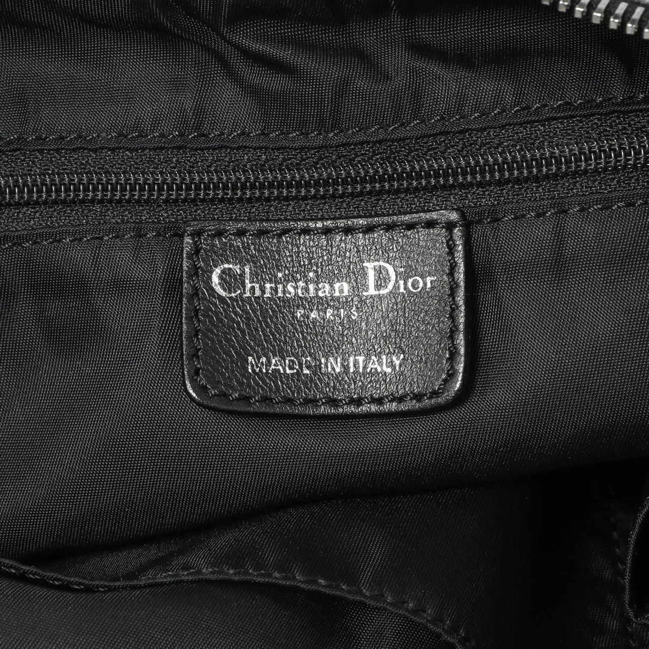 Christian Dior Black Monogram Buckle Hobo