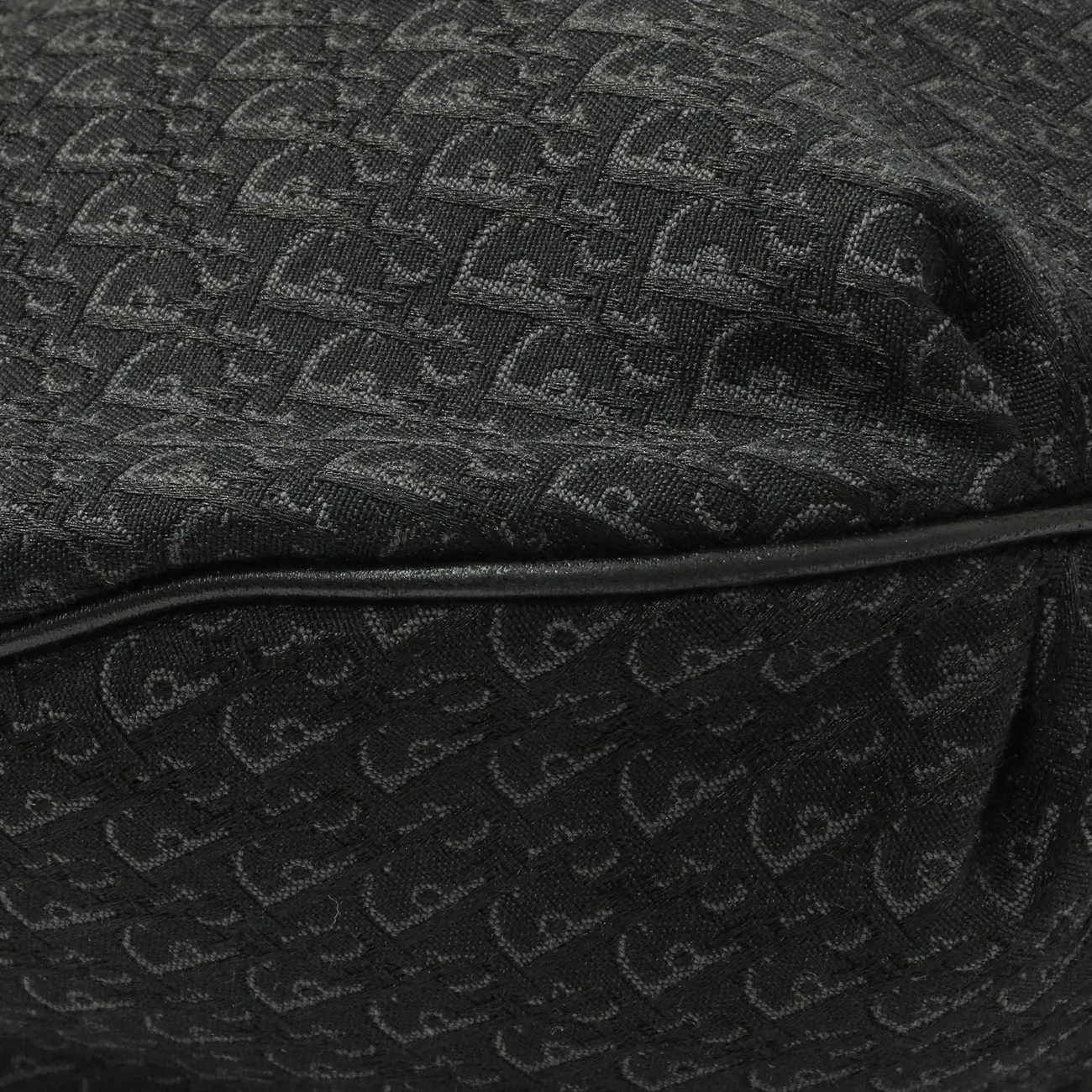 Christian Dior Black Monogram Buckle Hobo