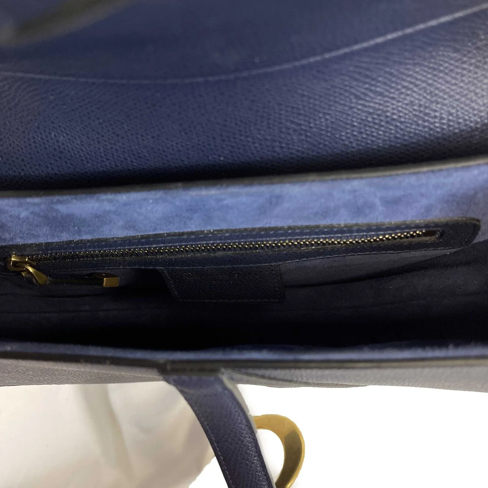 Christian Dior - Excellent - Saddle Bag - Navy Blue - w/ Crossbody Strap