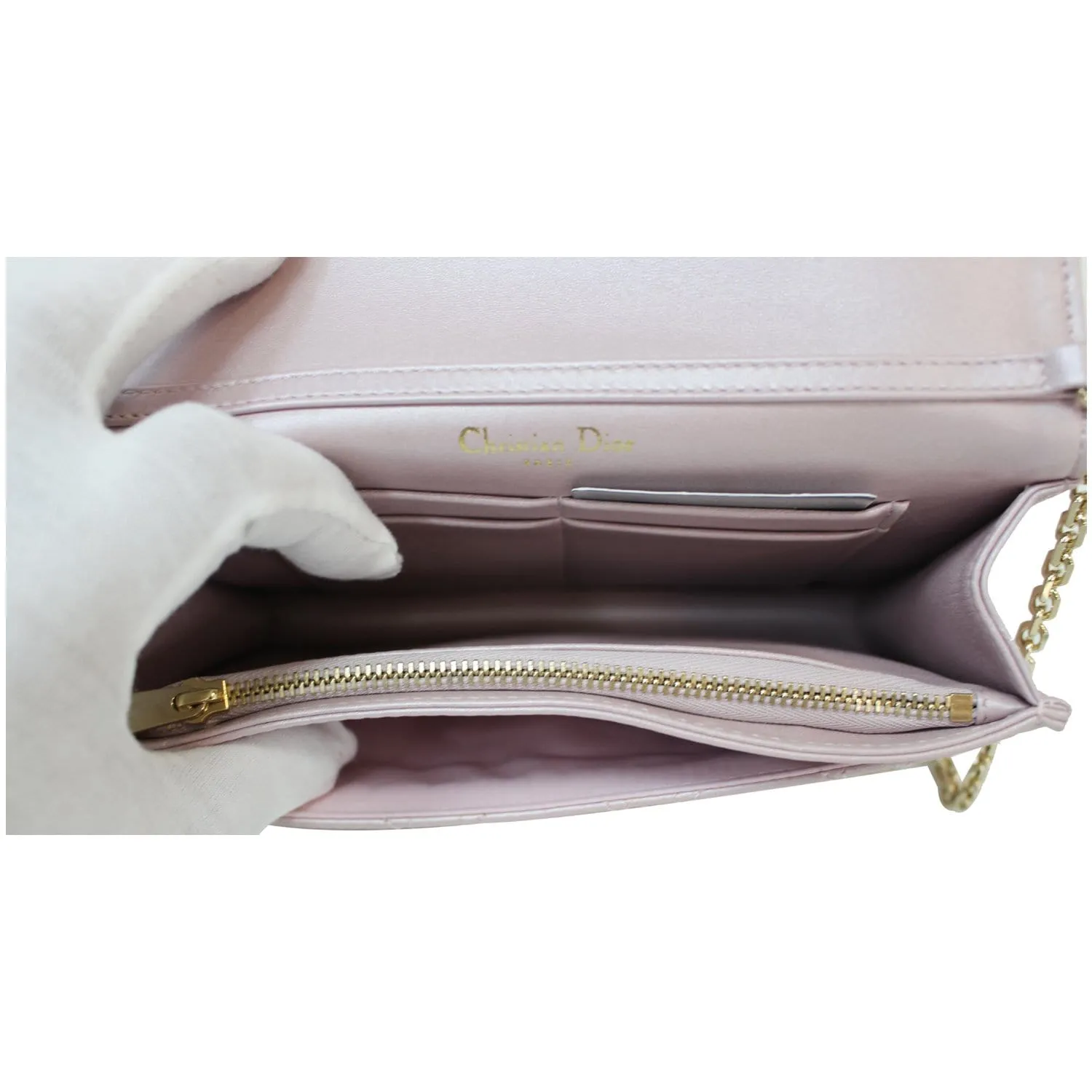 CHRISTIAN DIOR Miss Dior Promenade Wallet on Chain Crossbody Bag Light Pink - Last Call