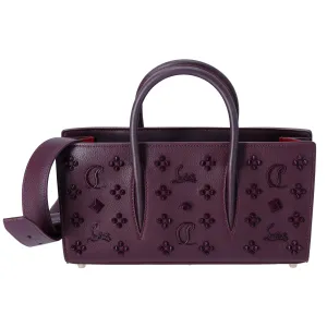 Christian Louboutin Paloma S Baguette Handbag Burgundy Leather