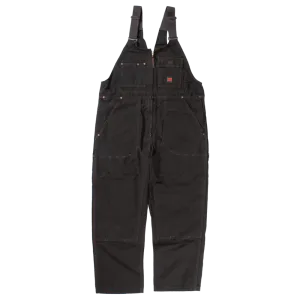CL763716-L-Drk Brn Tough Duck Bib Overall w/Zip Unlined