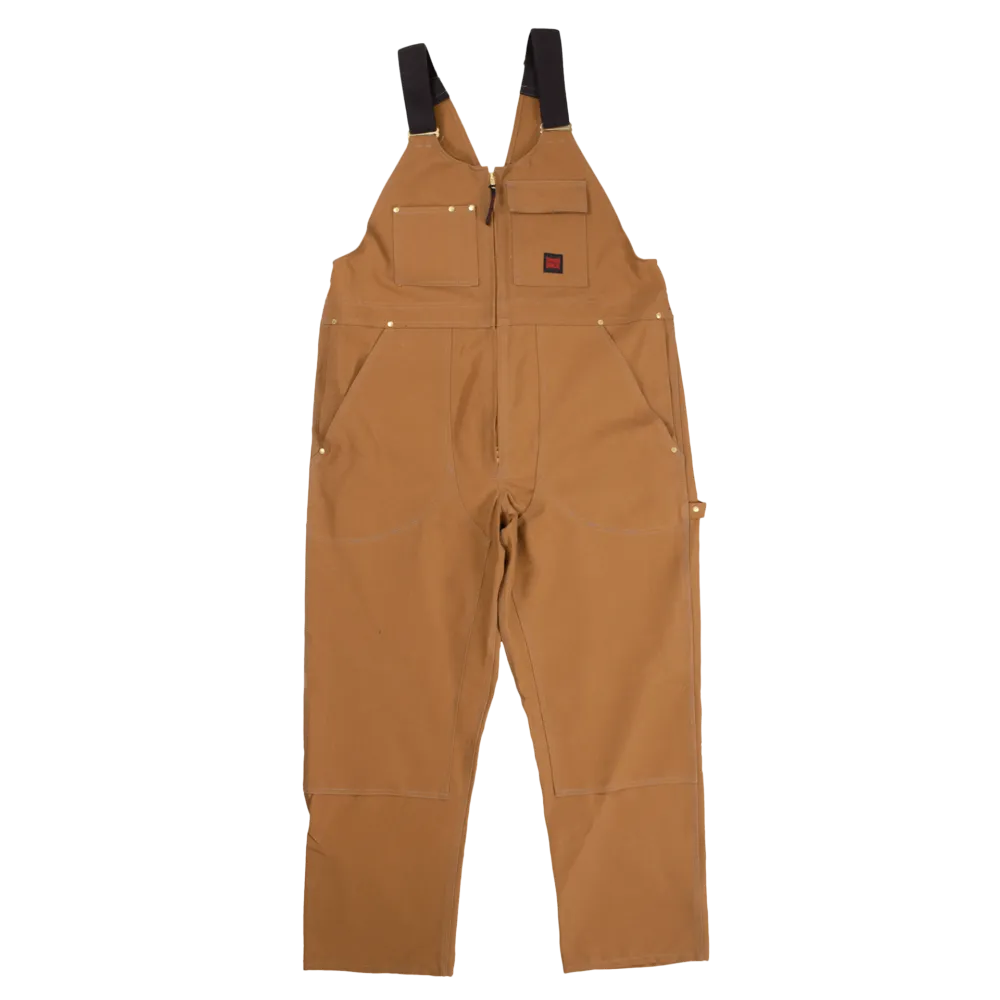 CL763726-4XL-BROWN Tough Duck Bib Overall w/Zip Unlined
