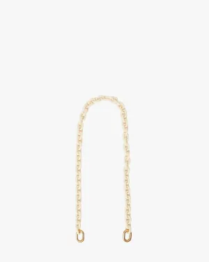 Clare V Shoulder Strap in Cream Mini Resin