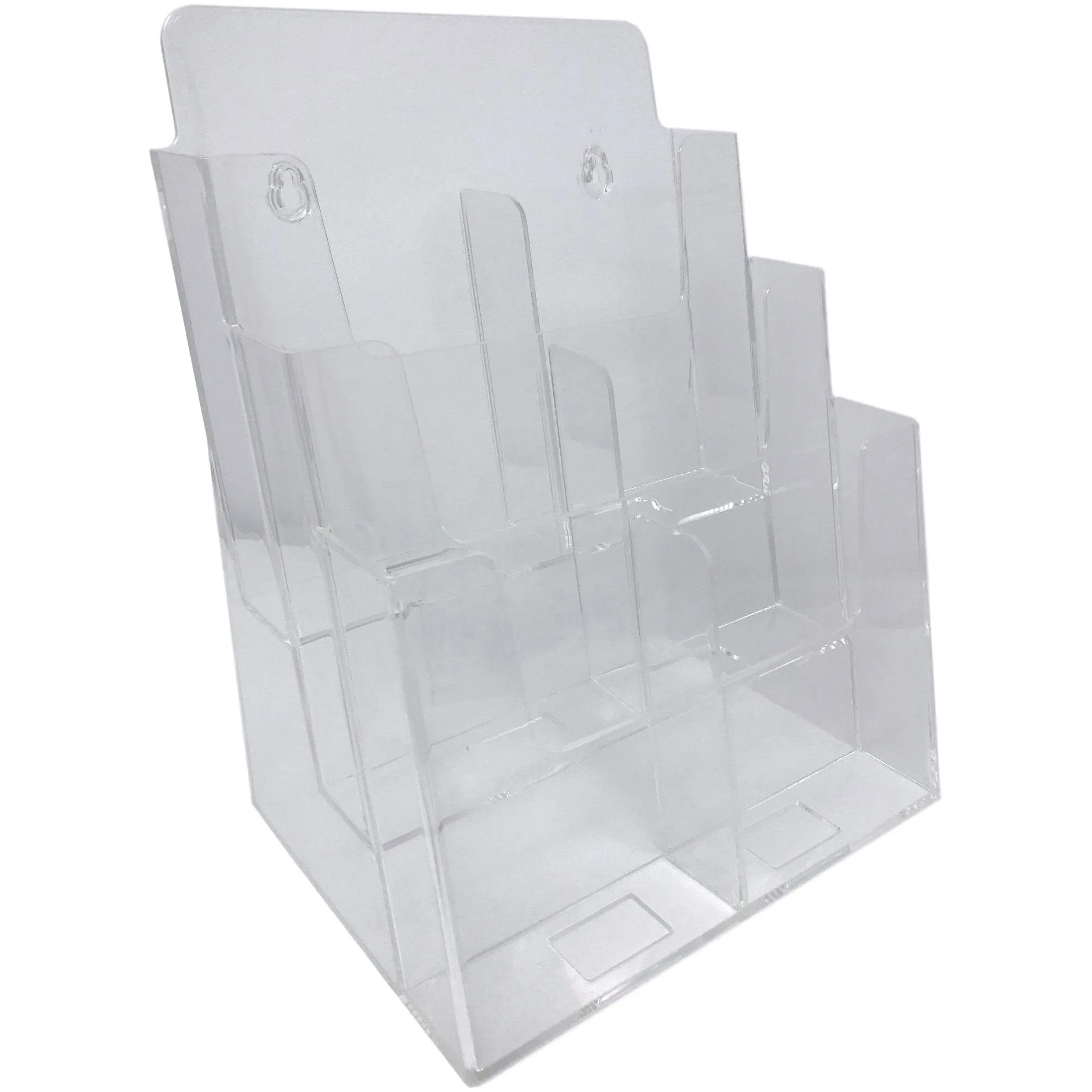 Clear Acrylic 3-Tier 8.5" x 11" Tri-Fold Brochure Holder