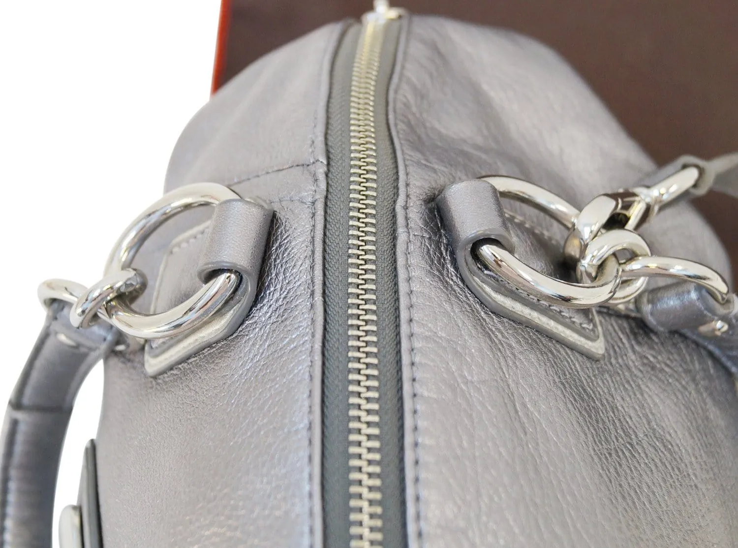 COACH Kristen Gunmetal Metallic Dome Shoulder Handbag
