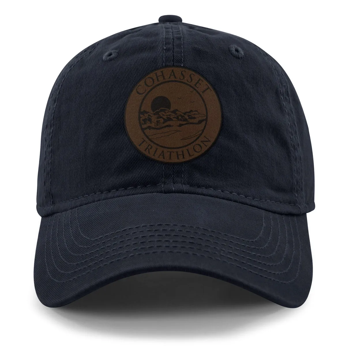Cohasset Triathlon Leather Patch Dad Hat