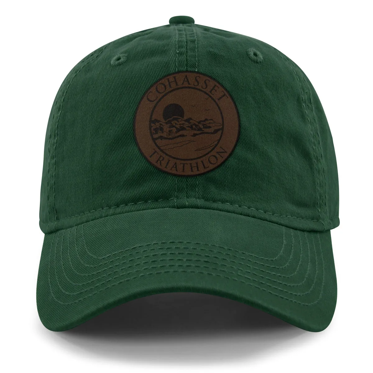 Cohasset Triathlon Leather Patch Dad Hat
