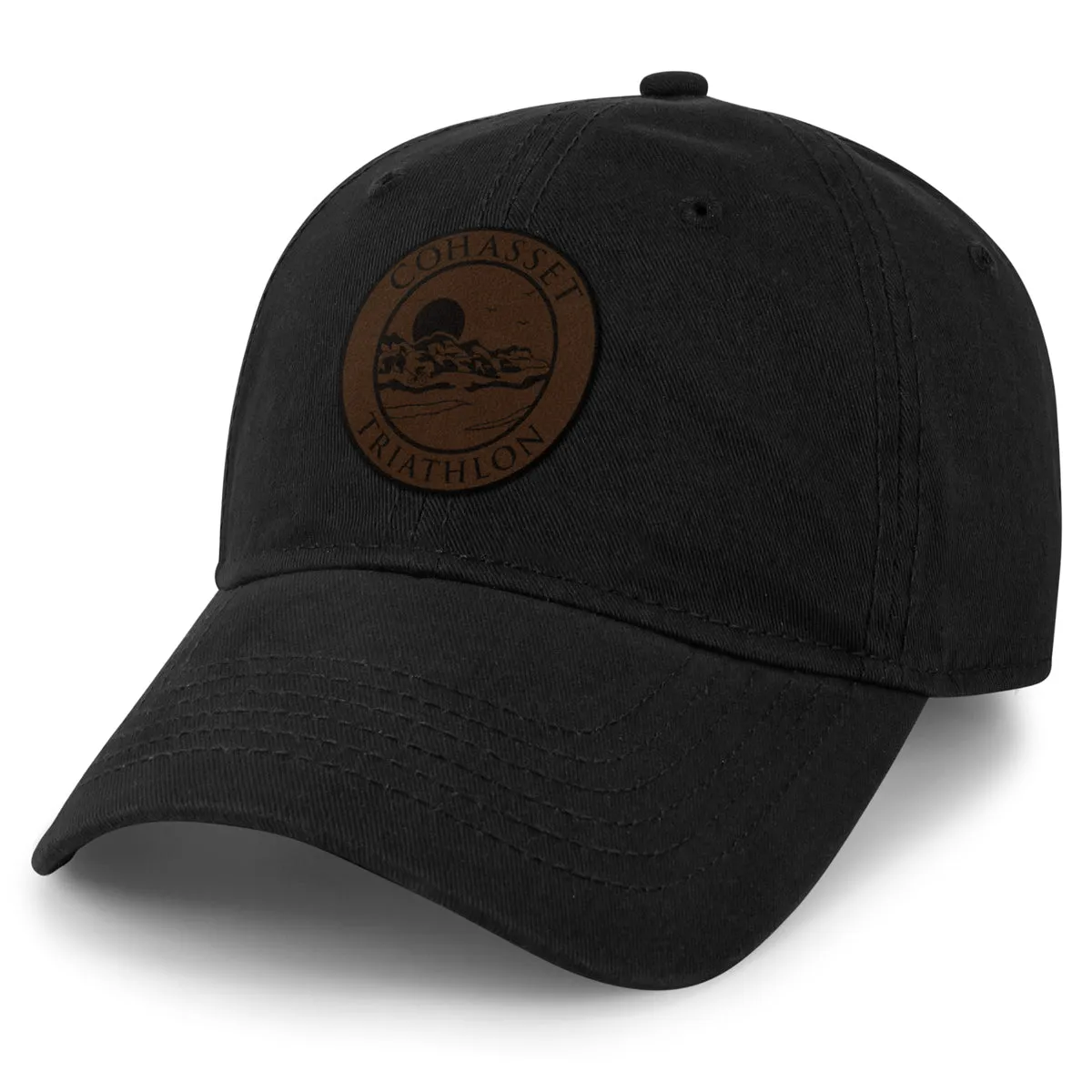 Cohasset Triathlon Leather Patch Dad Hat