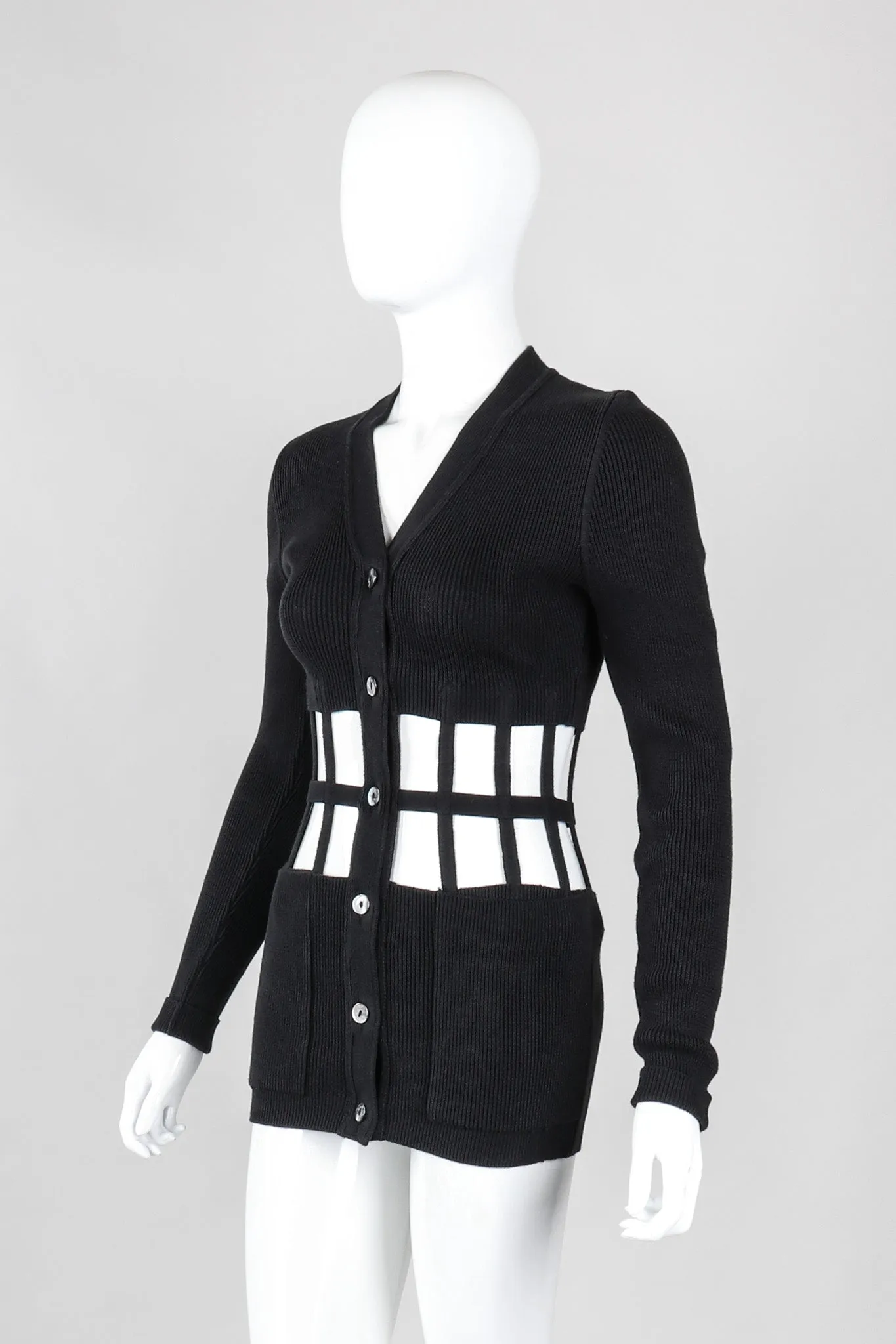 Corset Cage Cutout Cardigan