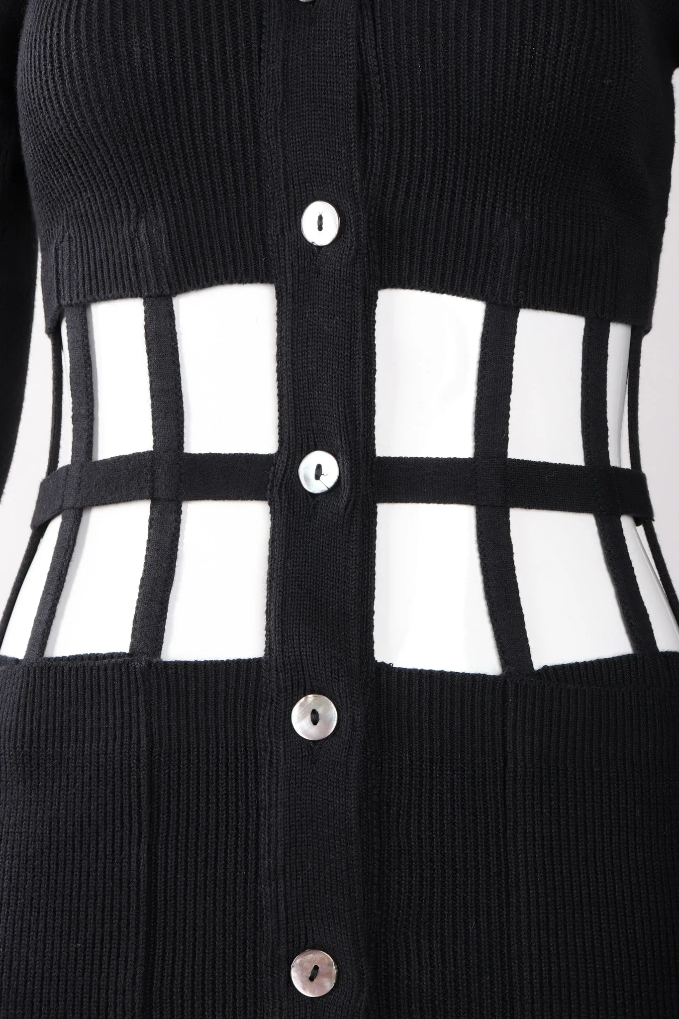 Corset Cage Cutout Cardigan