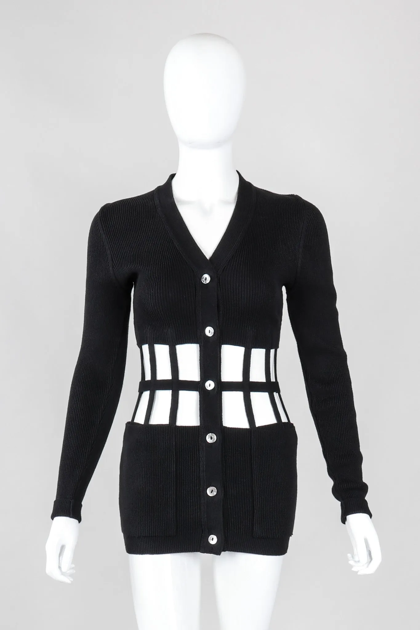 Corset Cage Cutout Cardigan
