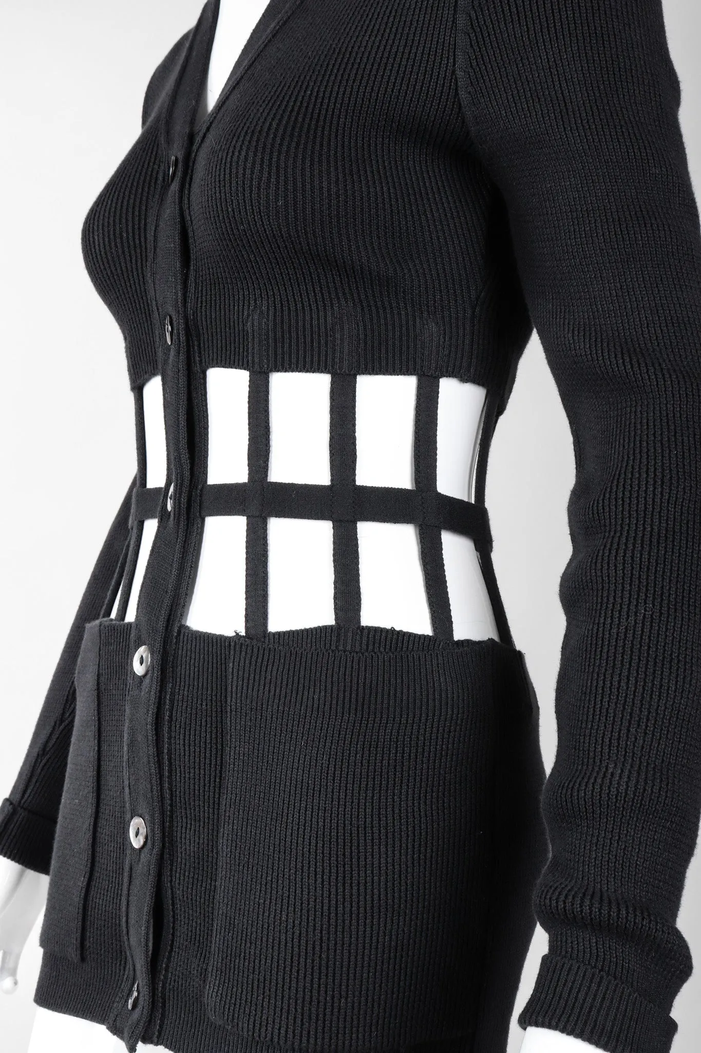 Corset Cage Cutout Cardigan