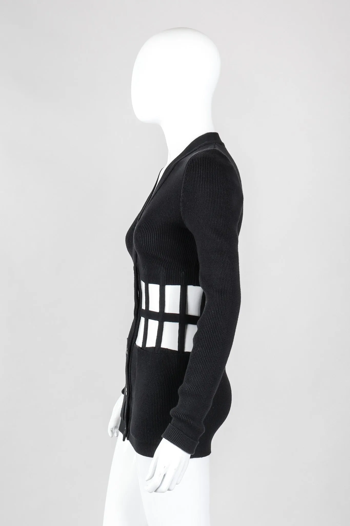 Corset Cage Cutout Cardigan