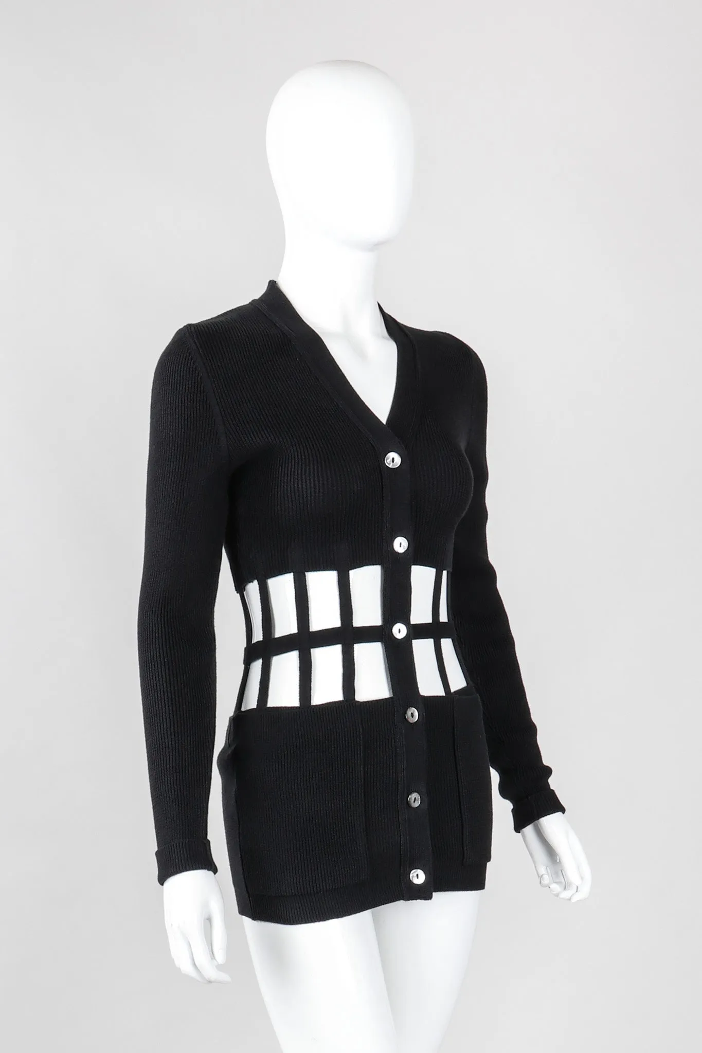 Corset Cage Cutout Cardigan