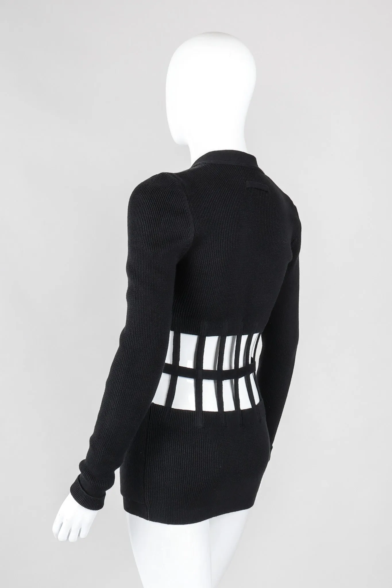 Corset Cage Cutout Cardigan
