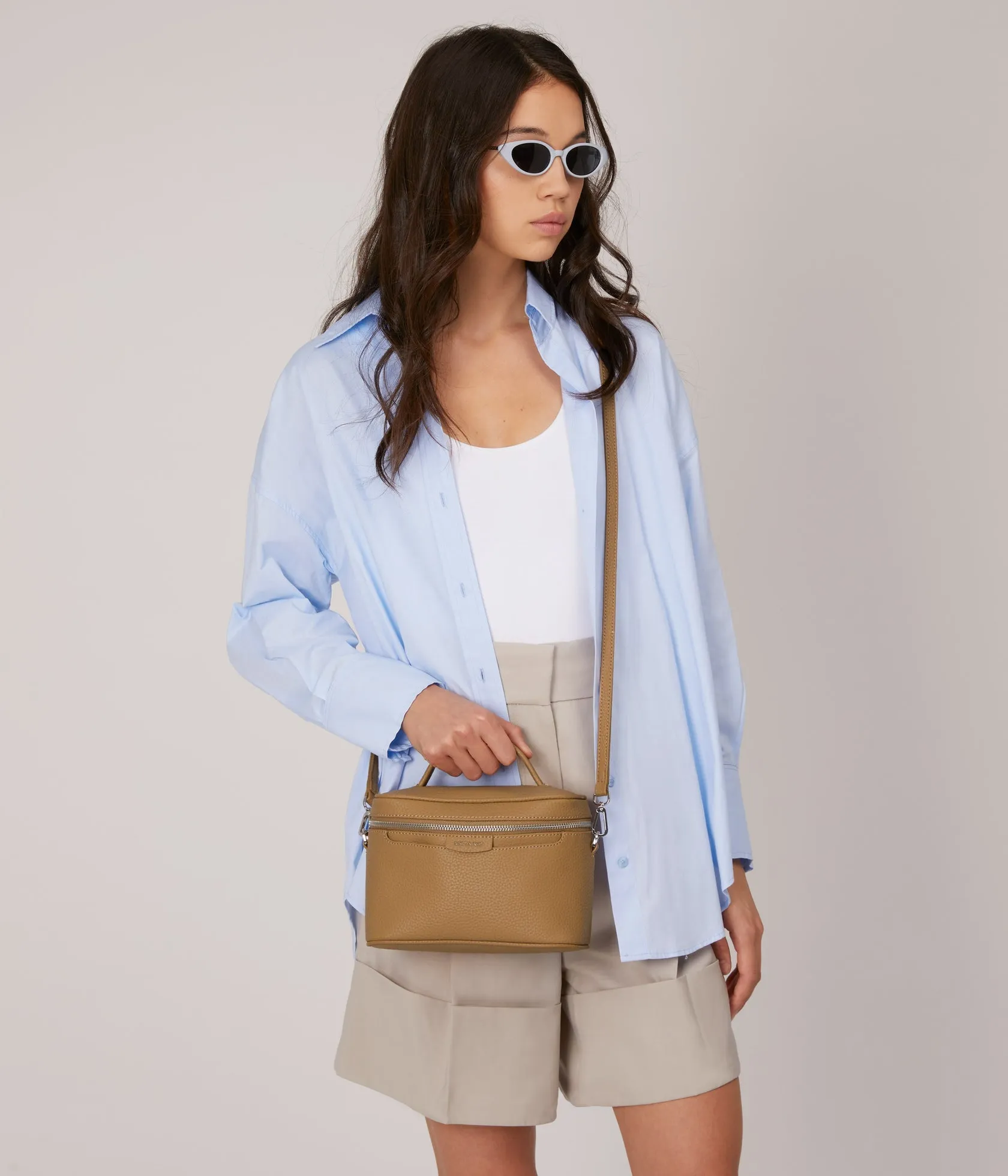 CORTNEY Vegan Crossbody Bag - Purity / SCONE