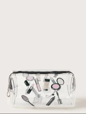 Cosmetics Pattern Clear Makeup bag
