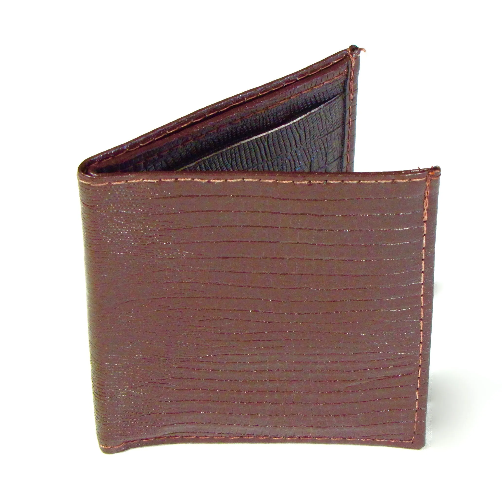 Credit Card Biillfold- Embossed Brown Print