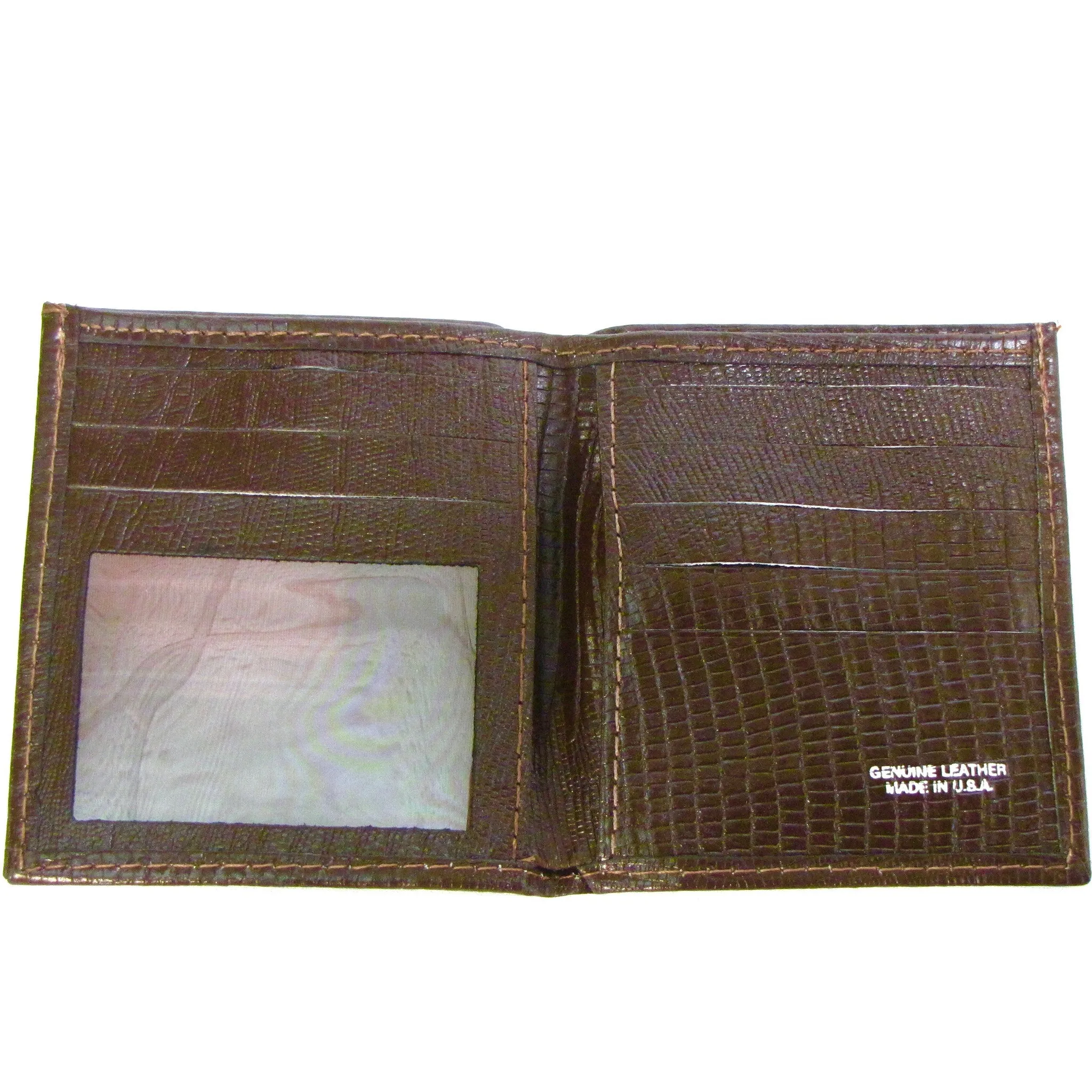 Credit Card Biillfold- Embossed Brown Print
