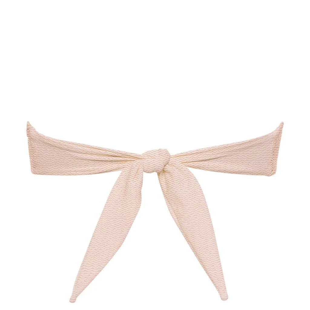 Crema Scrunch Tori Bandeau Bikini Top