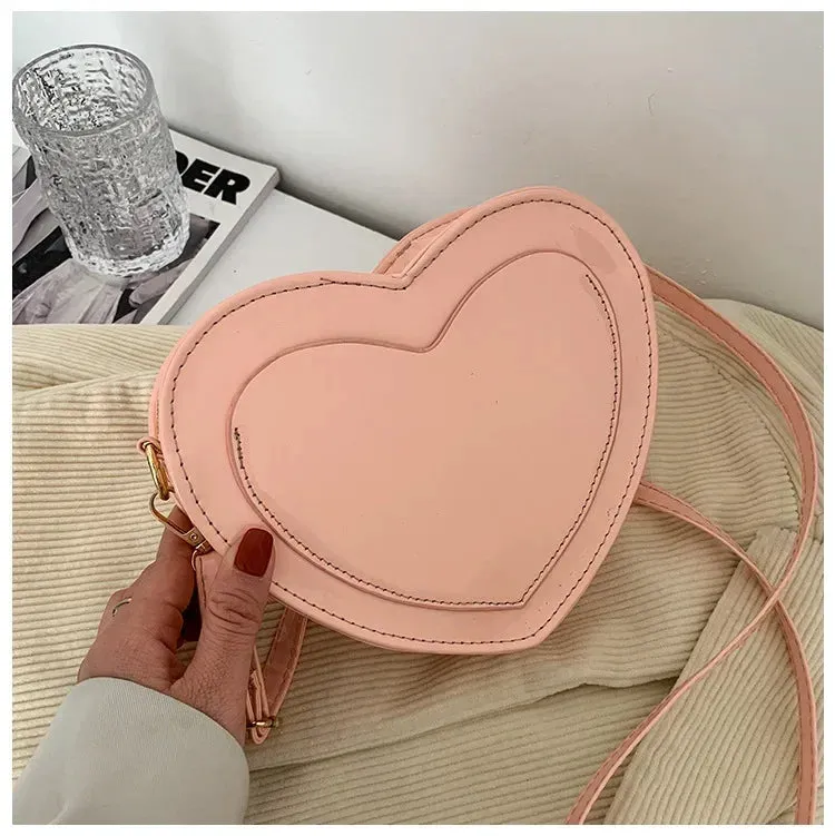 Crossbody Bags Purses Cute Peach Heart Shaped Handbags Trendy Fashion Simple Western Style Popular Bags for Women