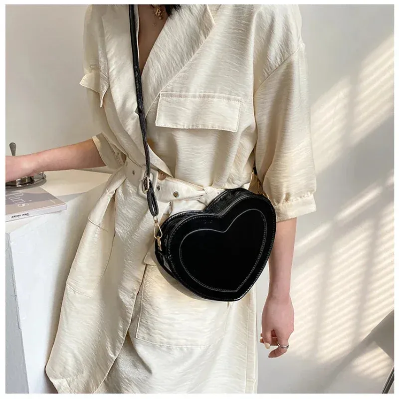 Crossbody Bags Purses Cute Peach Heart Shaped Handbags Trendy Fashion Simple Western Style Popular Bags for Women
