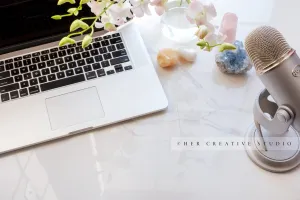 Crystals and Laptop 2