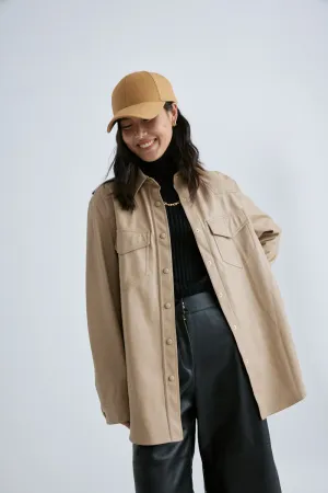 CS5022A Vegan Leather Tailoring Shirt