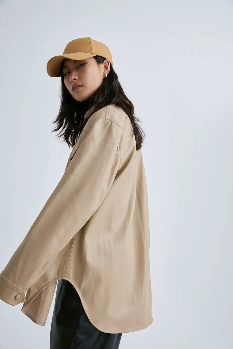 CS5022A Vegan Leather Tailoring Shirt